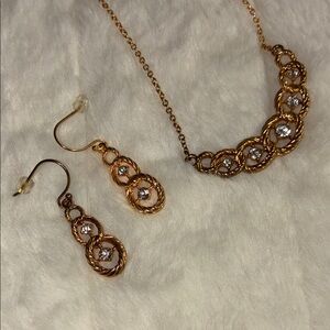 Avon Gold Necklace with Silver Accents